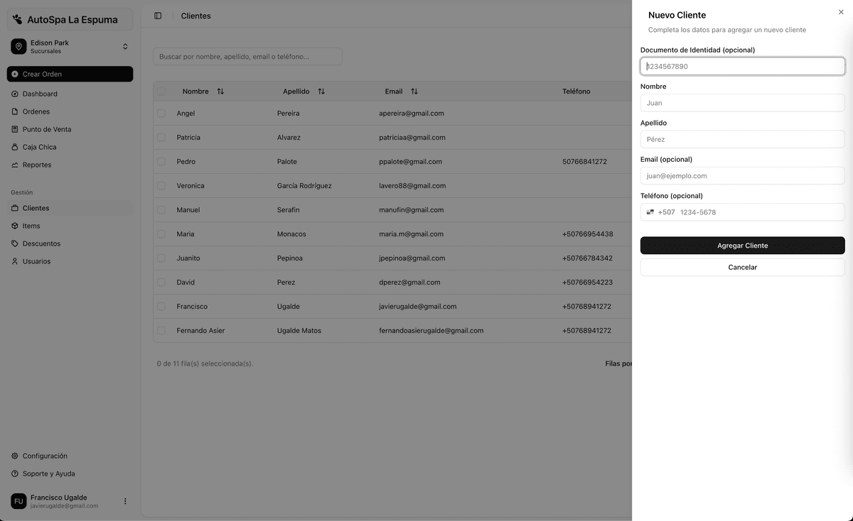 Gestión de clientes